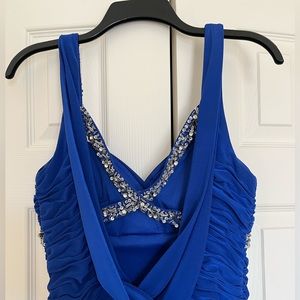 Betsy & Adam Ruched Cocktail Dress